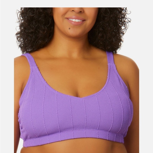 Salt + Cove ribbed bikini swim top size X-Large purple - Picture 9 of 10